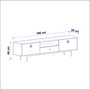 Hanah Home Soporte de TV Industrial Antracita 180 cm